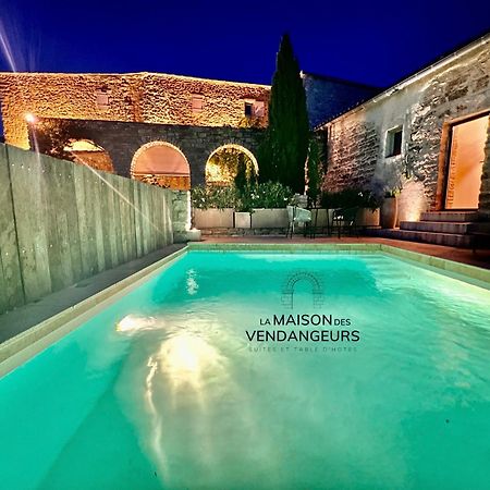 La Maison Des Vendangeurs - Table D'Hotes Le Soir Du Jeudi Au Dimanche- Jacuzzi - Balneo Spa - Acces Piscine Pour Toutes Les Chambres Sauf Studio Coquet- Piscine De Mai A Mi-Octobre Martignargues Exteriér fotografie